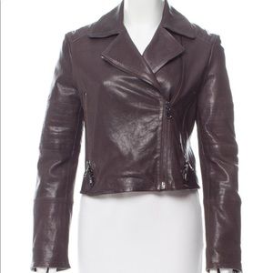 J Brand chocolate leather Moto jacket NWOT
